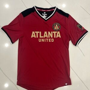 Atlanta United Fanatics Red and Black Soccer Jersey